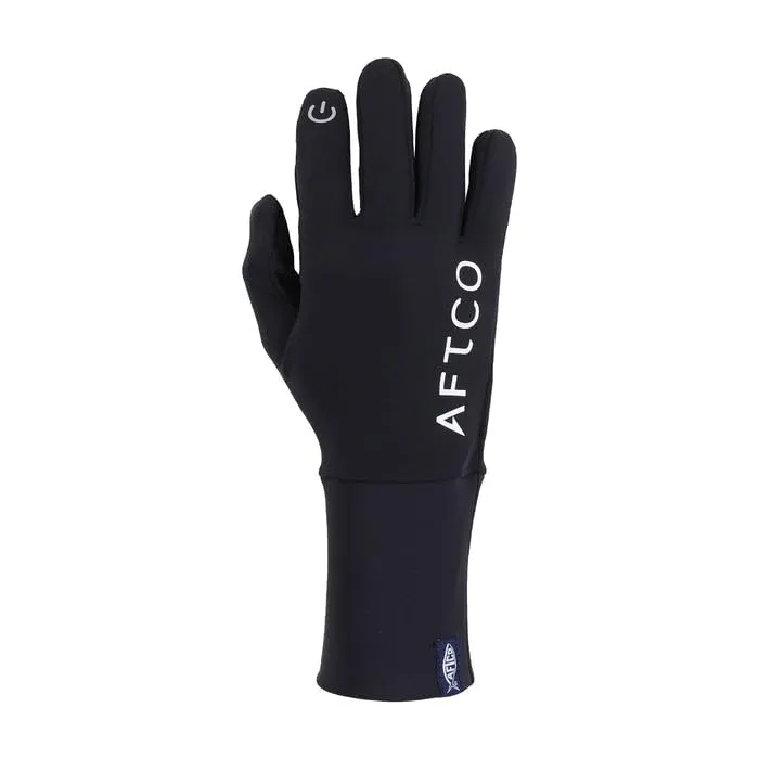 AFTCO Helm Insulated Fishing Gloves - Medium, Windproof, 4-Way Stretch, Microfleece Liner