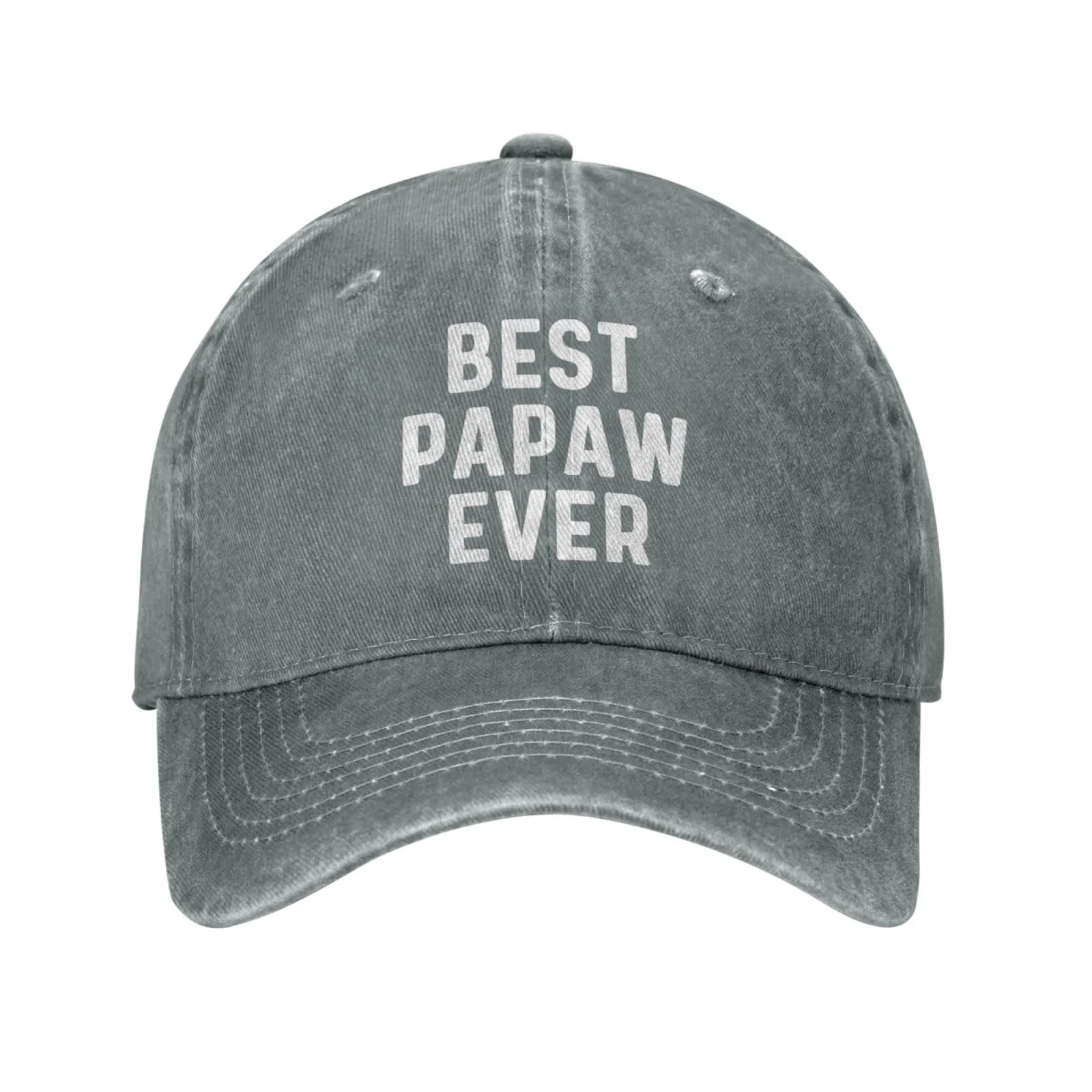 Bests Papaw Ever Distressed Baseball Cap for Men - Adjustable Strapback Hat