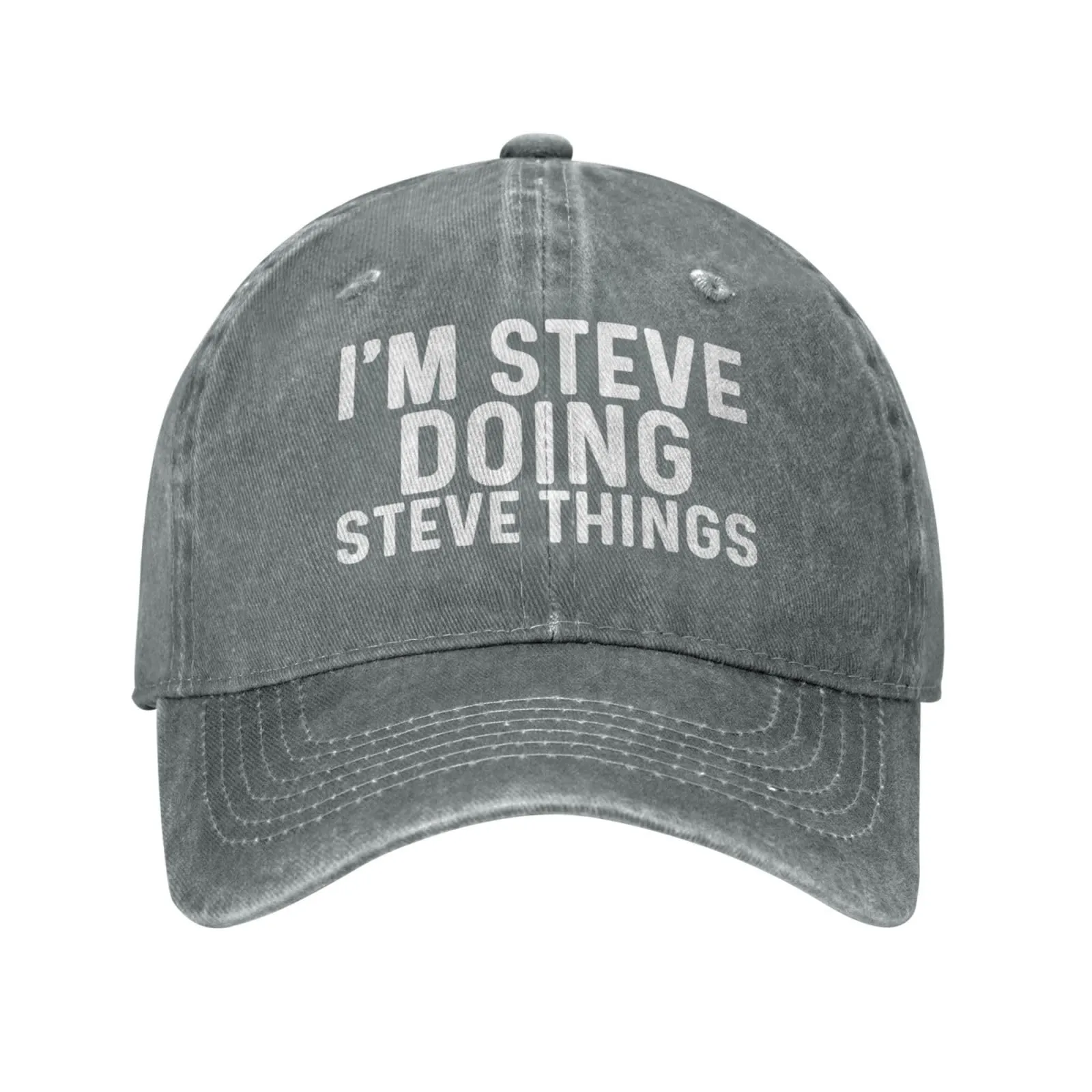 CRAZYJESUS I'm Steves Doing Steves Things Distressed Baseball Hat for Men & Women