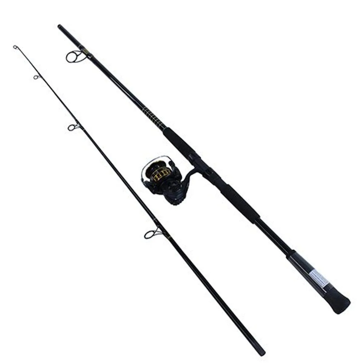 Daiwa BG4000/802M Saltwater Spinning Combo, 8' Length, Medium Power, Black/Gold