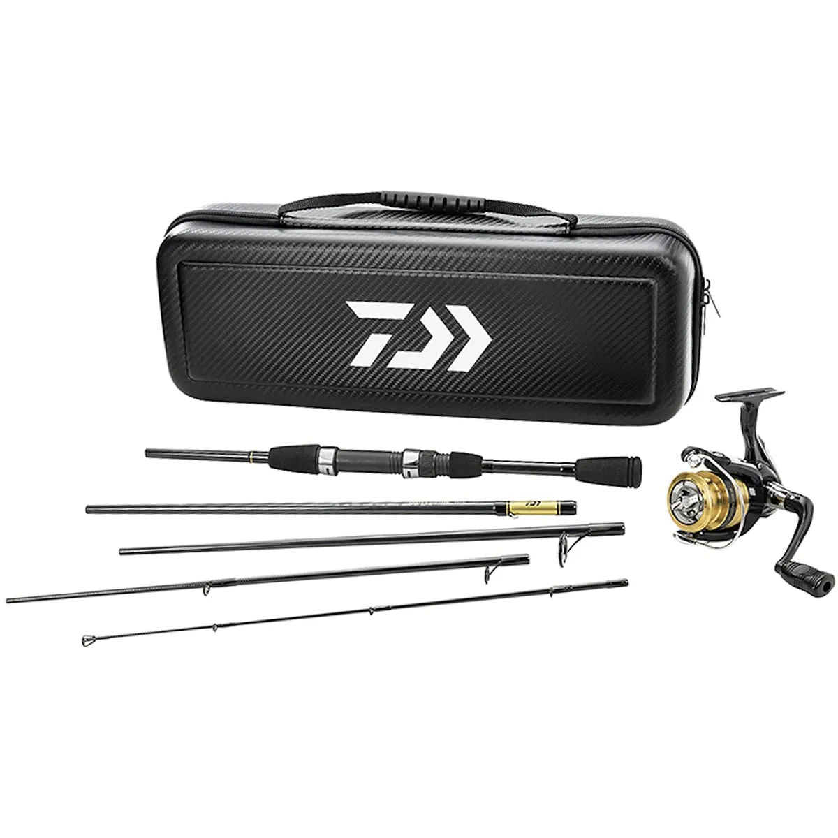 Daiwa CC20F565L Carbon Case Travel Spinning Combo - Durable, Smooth, Infinite Anti-Reverse Feature