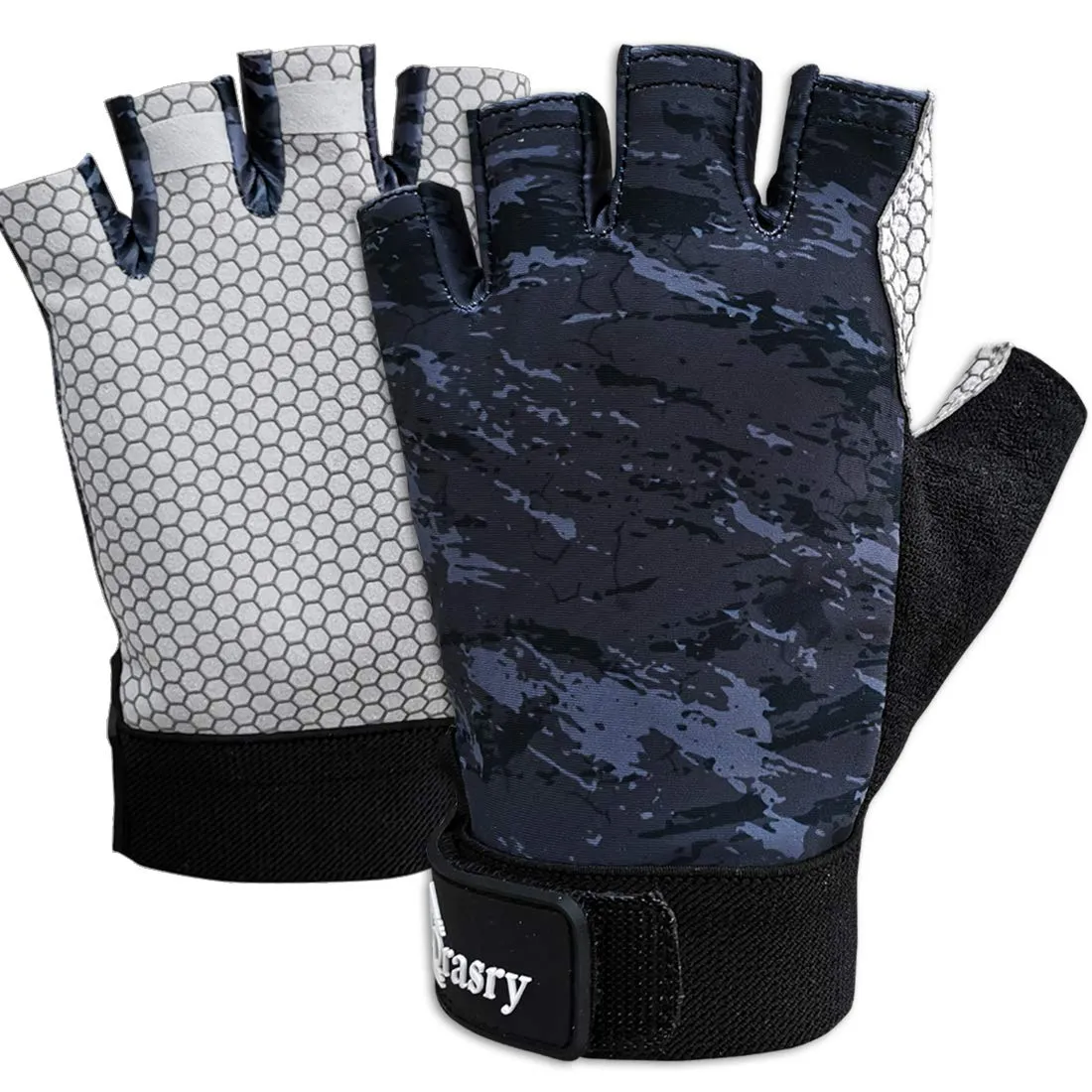 Drasry UV Fingerless Fishing Gloves UPF50+ for Men & Women – Lightweight, Quick-Drying & Durable