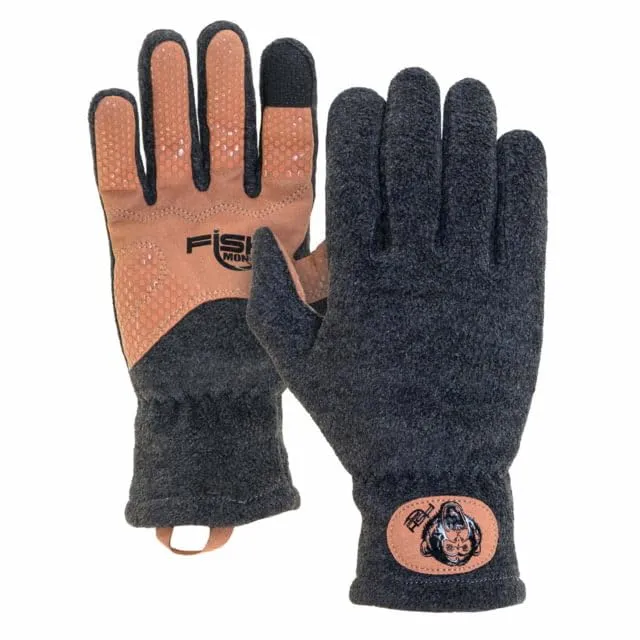 Fish Monkey Medium Task Fleece Fishing Gloves for Anglers, Deckhands, and Professionals