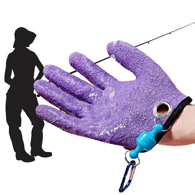 Fishing Gloves with Magnet Release, Non-Slip Puncture Proof Gloves for Professional Fishermen