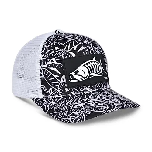 Fishing Hat Adjustable Mesh Snapback Cap with Customizable Patches for Anglers