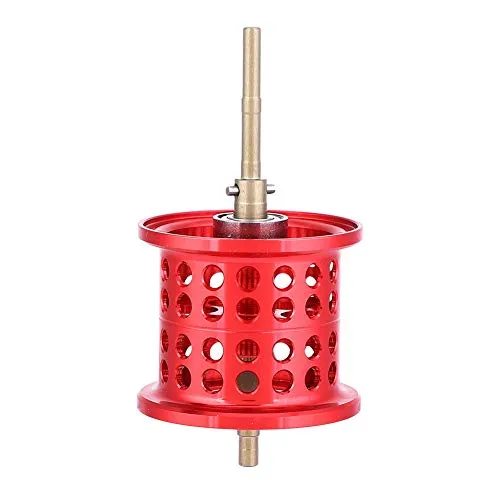 Fishing Reel Spool, Aluminum Round Bearing Spool for PMAX3/BMAX3/SMAX3 Casting Reels (Red)