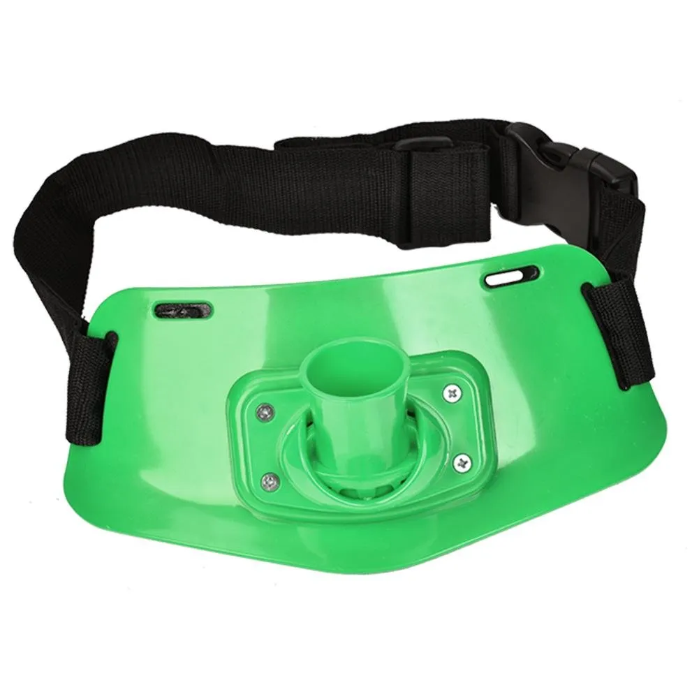 Fishing Rod Holder Belt - Adjustable Waist Gimbal for Saltwater/Freshwater - Green