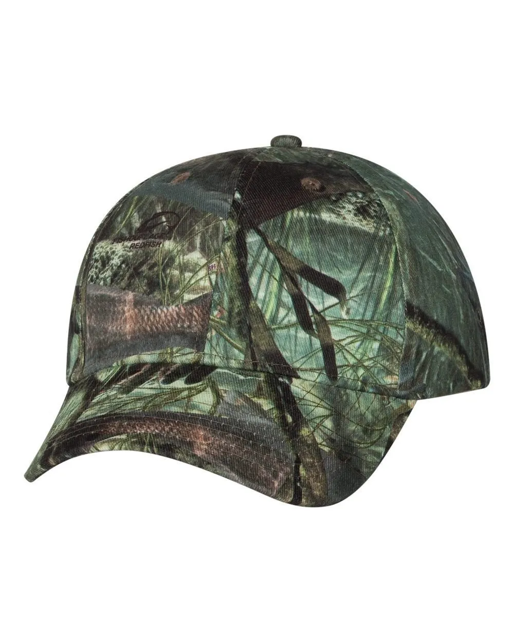 Fishouflage Camo Men's Fishing Cap - 100% Cotton Twill, Mid-Profile, Redfish Style