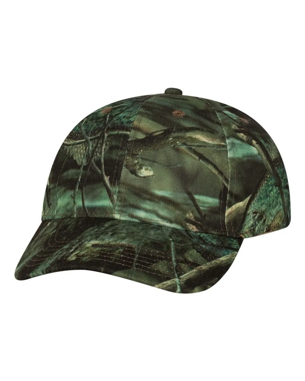 Fishouflage Camo Men's Fishing Cap - Crappie, 100% Cotton Twill, Mid-Profile, Flex-Strap