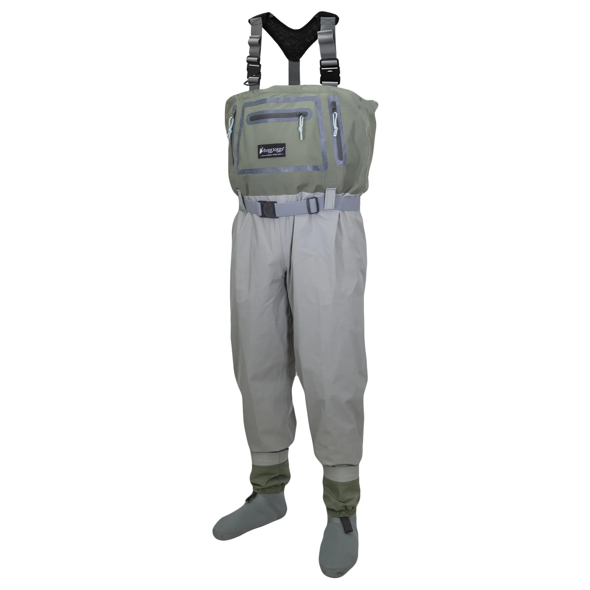 FROGG TOGGS Men's Hellbender Elite Ultra-light Small Stockingfoot Fishing Chest Wader