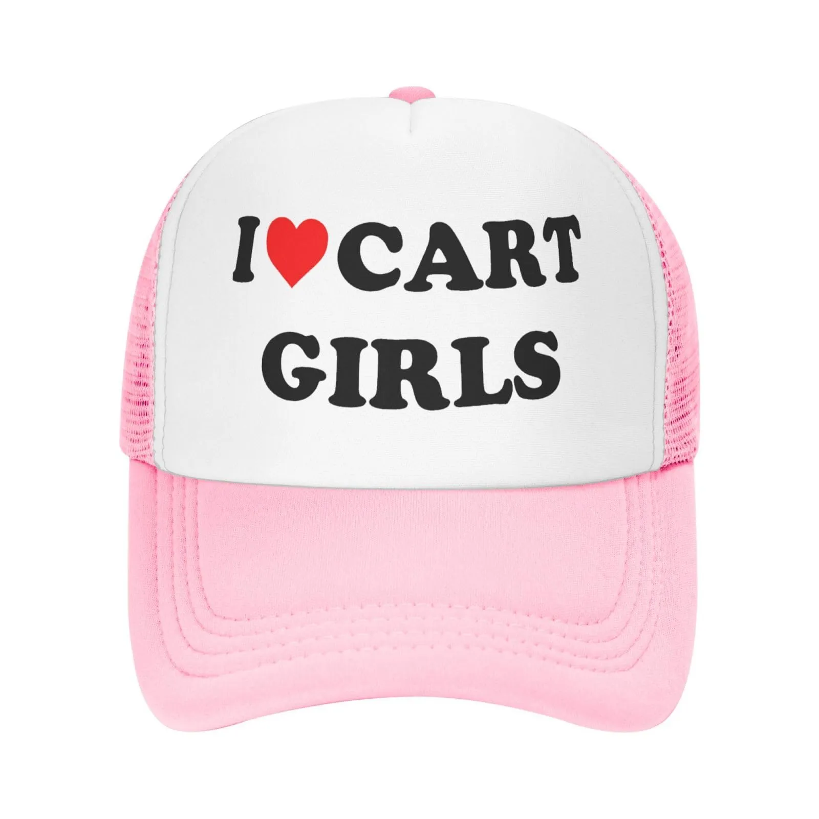 I-Heart-Love-Cart Girls Trucker Hat Unisex Adjustable Cap Comfortable Breathable Classic Fishing