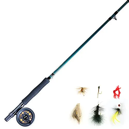 Martin Complete 8-Foot Fly Fishing Kit, 5/6-Weight Rod, 5/6 Rim-Control Reel, Brown/Green