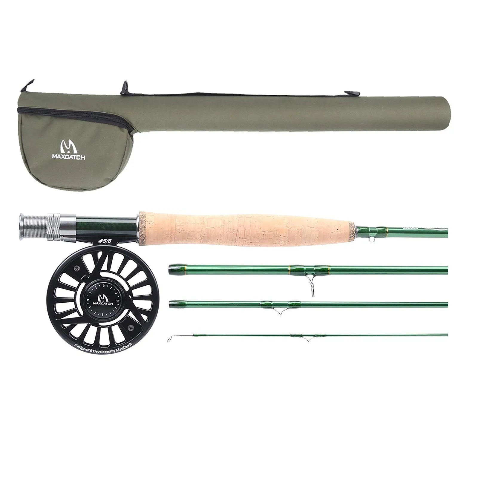 Maxcatch Premier Fly Fishing Rod & Avid Reel Combo, 8'4'' 3wt, 3/4, 5/6, 7/8-weight