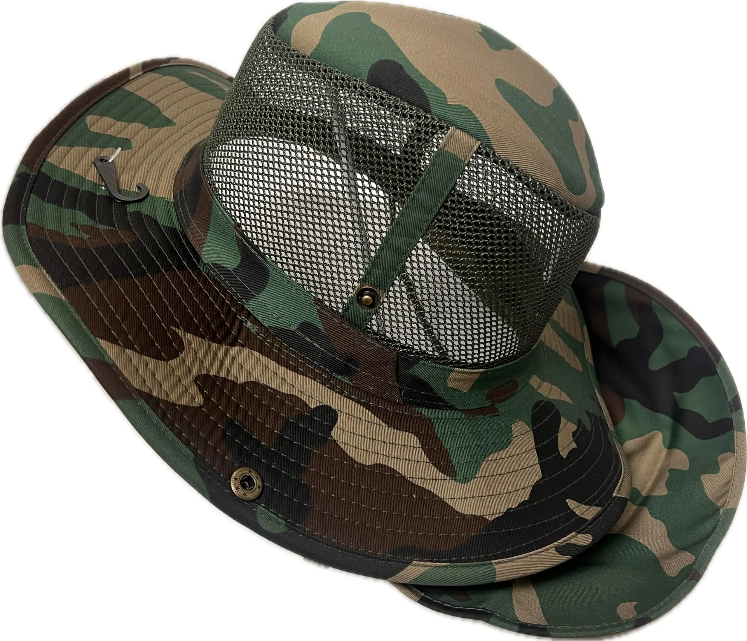 Mrlahat Unisex Mesh Boonie Hat with Neck Flap, 360° Wide Brim, Lightweight, UV-Resistant