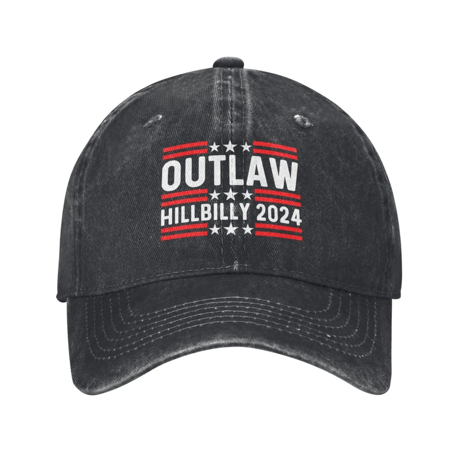 Outlaw Hillbilly 2024 Women's Baseball Cap, Distressed Graphic Dad Hat, Adjustable Strapback