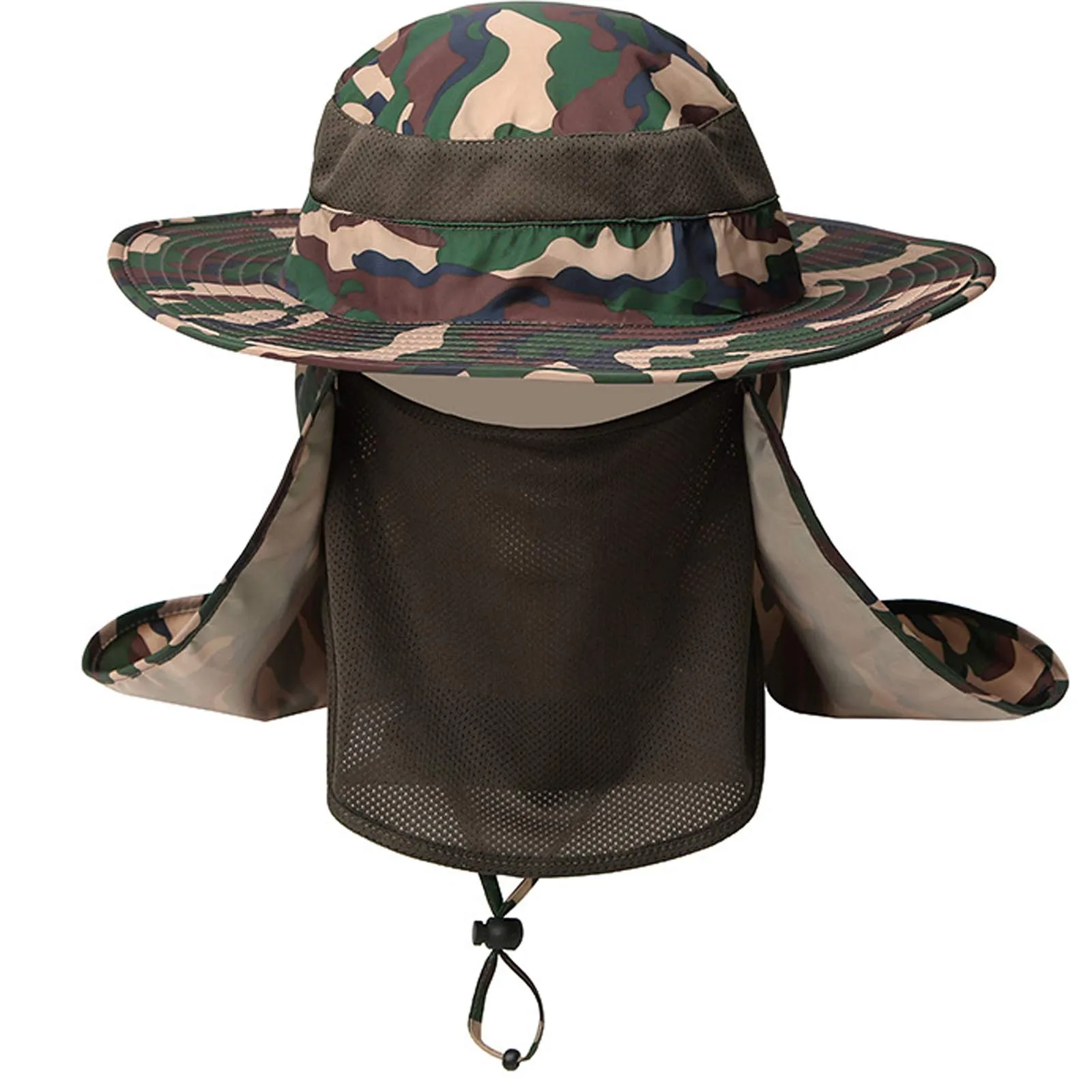 Outrip Unisex Fishing Hat with 360° Protection, Detachable Neck Flap, Lightweight & Quick-Drying