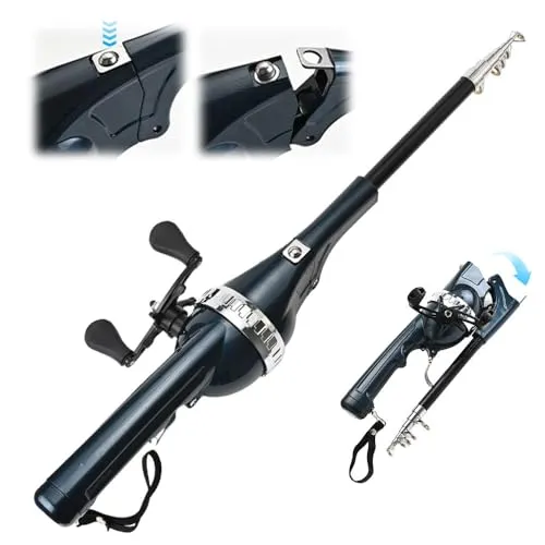 Pekven Fishing Rod 2024 - Easyfish Collapsible Folding Pole, Telescopic Design, 51.6in Length