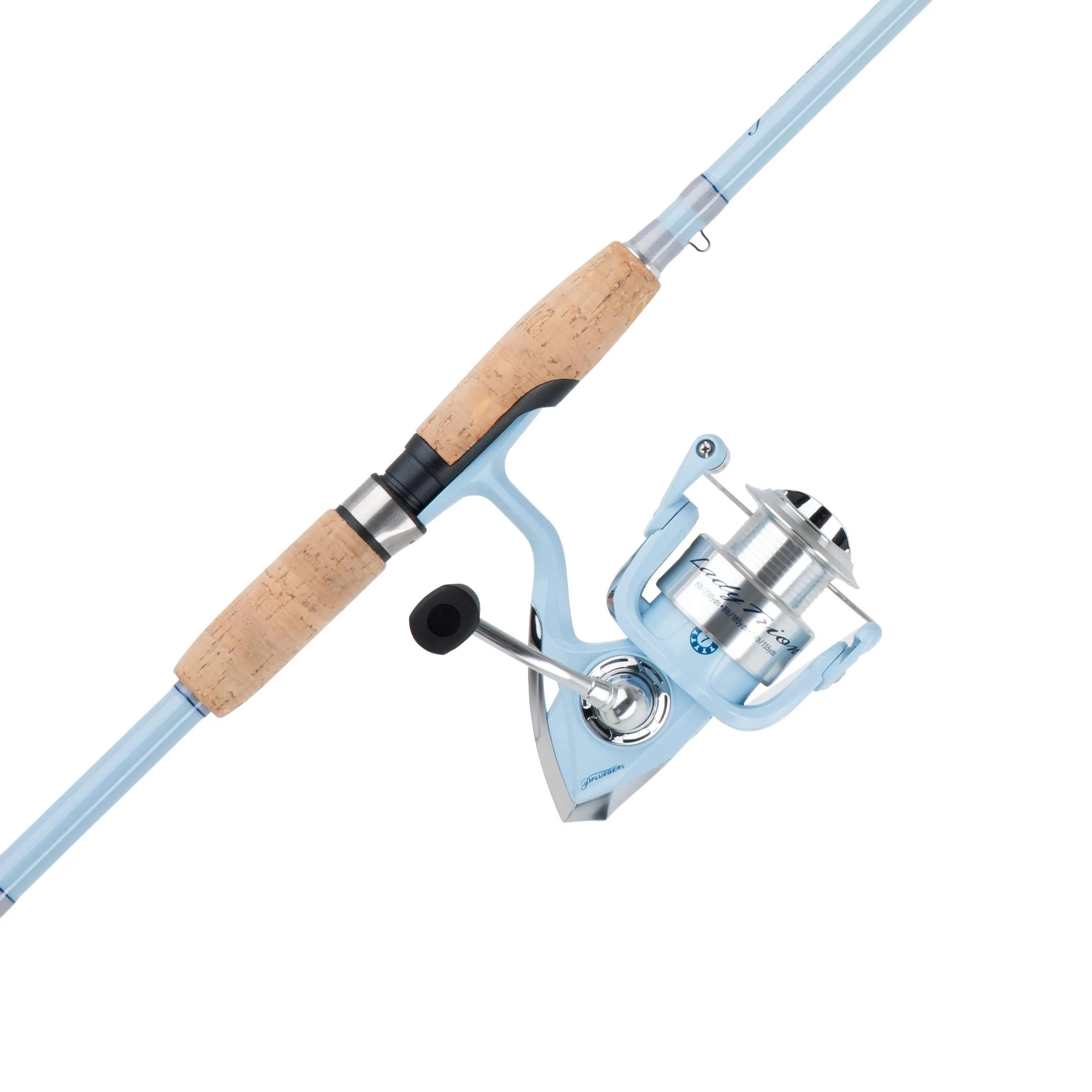 Pflueger Lady Trion Spinning Reel & Fishing Rod Combo - Lightweight, Durable, 7-Bearing System