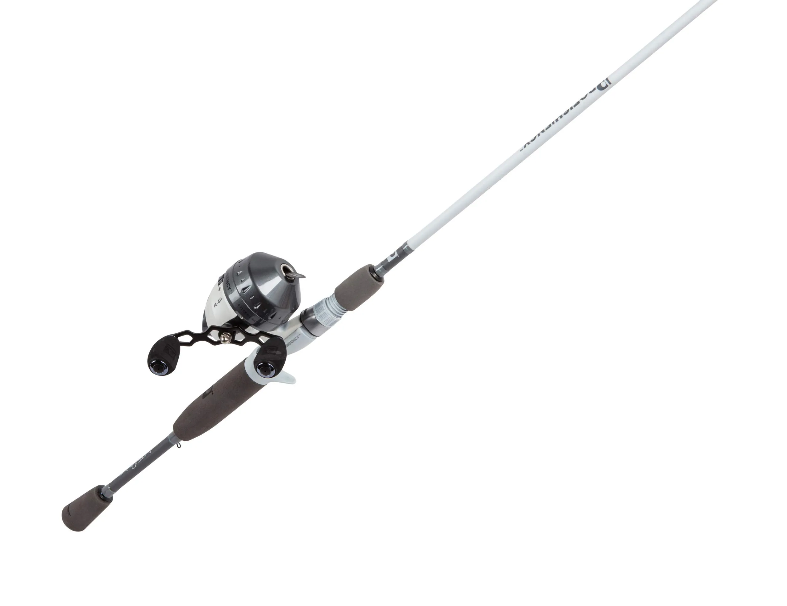 ProFISHiency 6'3' Grey/White Spincast Combo with Medium Action 2pc IM6 Graphite Rod