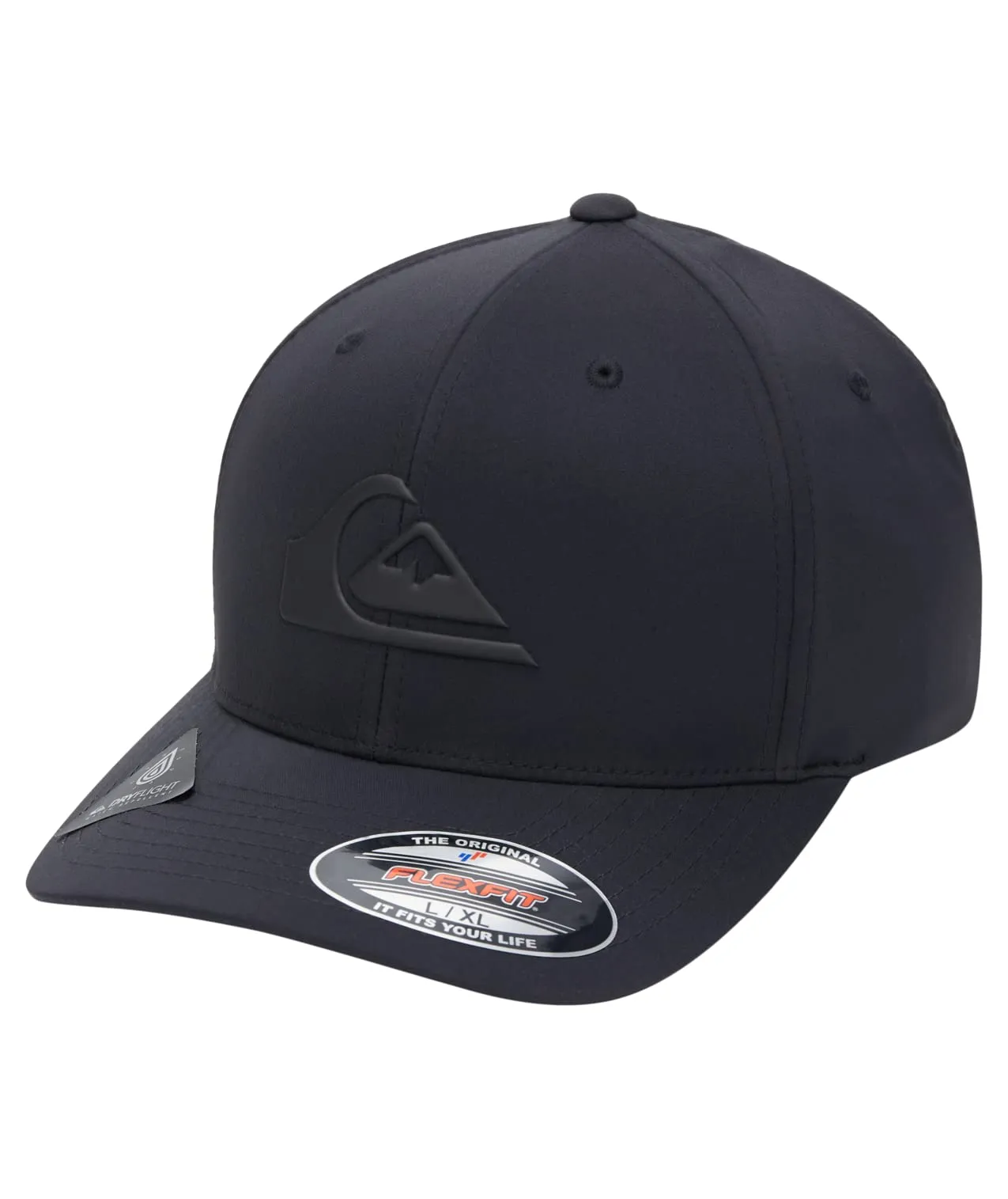 Quiksilver Men's Amped Up Hat - Small-Medium, 4-Way Stretch, Curved Brim Snapback Design