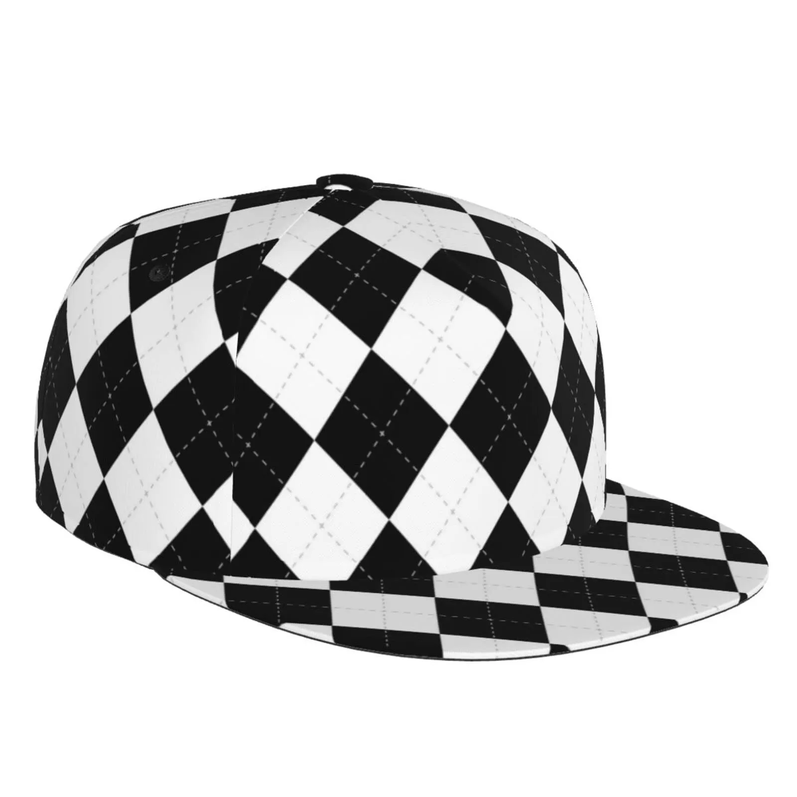 Retro Checkered Baseball Cap Unisex Adjustable Trucker Hat for Summer Beach Activities