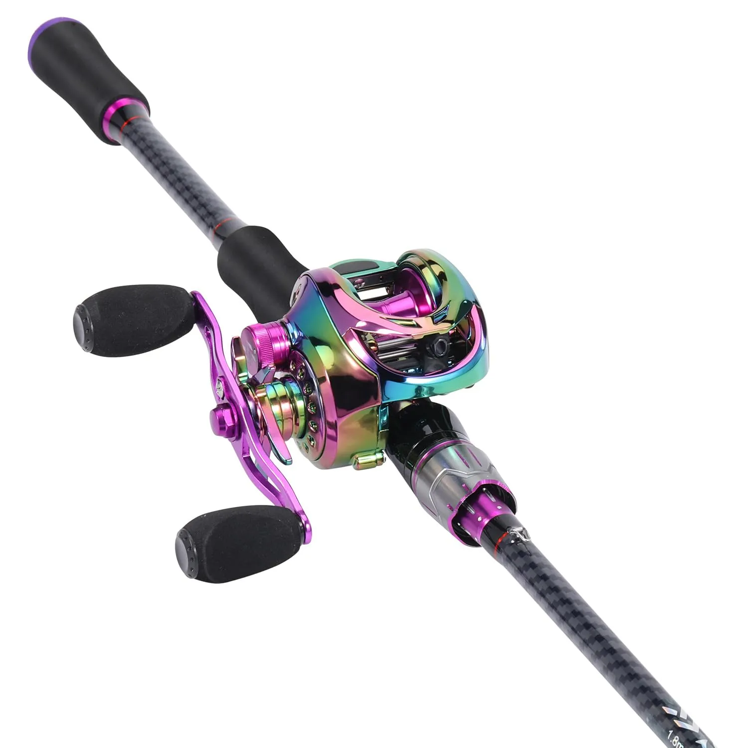 Sougayilang 6'0' Baitcasting Fishing Combos, Durable Carbon & Glass Fiber Rod with Reel