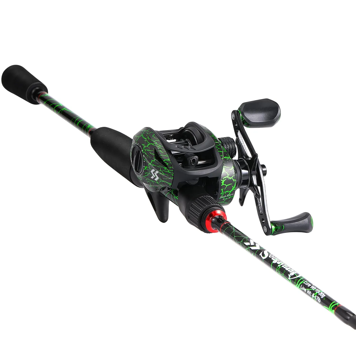 Sougayilang 6' Fishing Rod Combo with Baitcasting & Spinning Reel, Medium-Fast, Durable Graphite