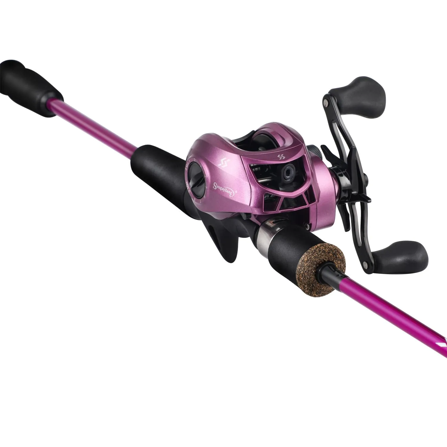 Sougayilang Baitcaster Reel & Fishing Rod Combo, 6.9ft Medium-Heavy Poles with EVA Grip