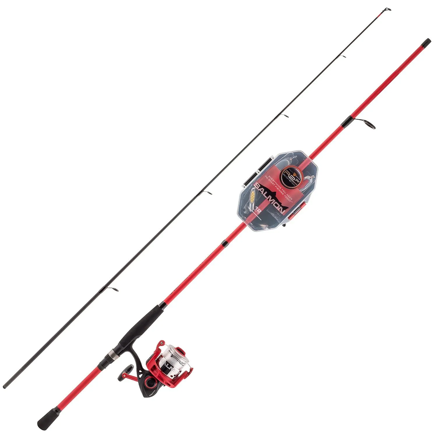 SouthBend 7'6' Salmon Spin Fishing Combo Reel R2F4 with Complete Kit