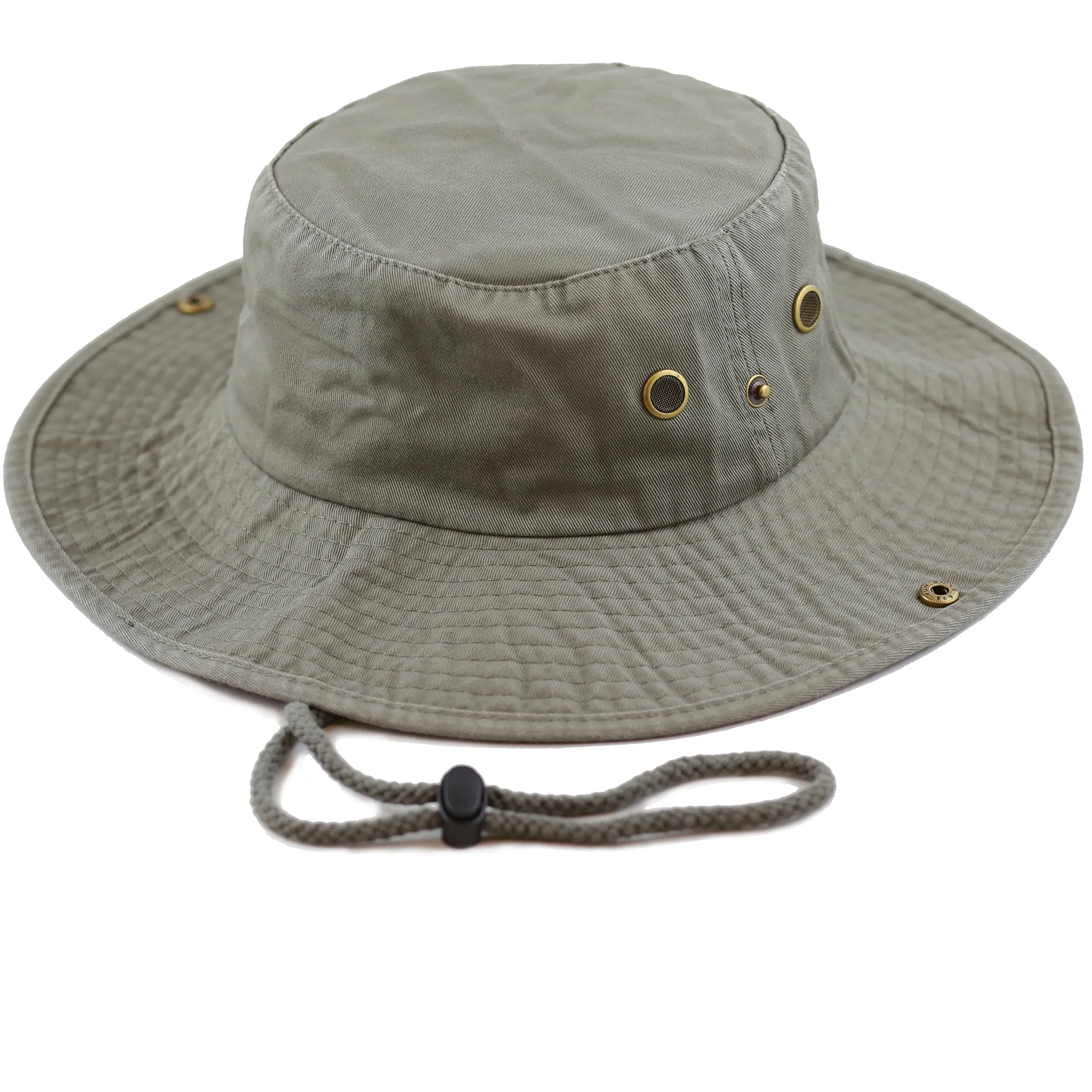 The Hat Depot Large-X-Large Cotton Stone-Washed Safari Wide Brim Foldable Double-Sided Bucket Hat