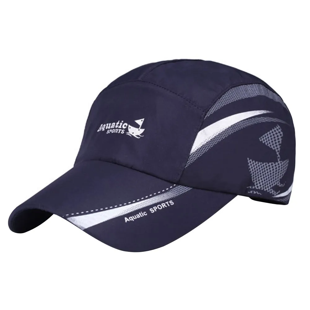 Unisex Quick Dry Baseball Hat, Adjustable Peaked Cap, Breathable Cotton, Fits 22.1'-23.6'