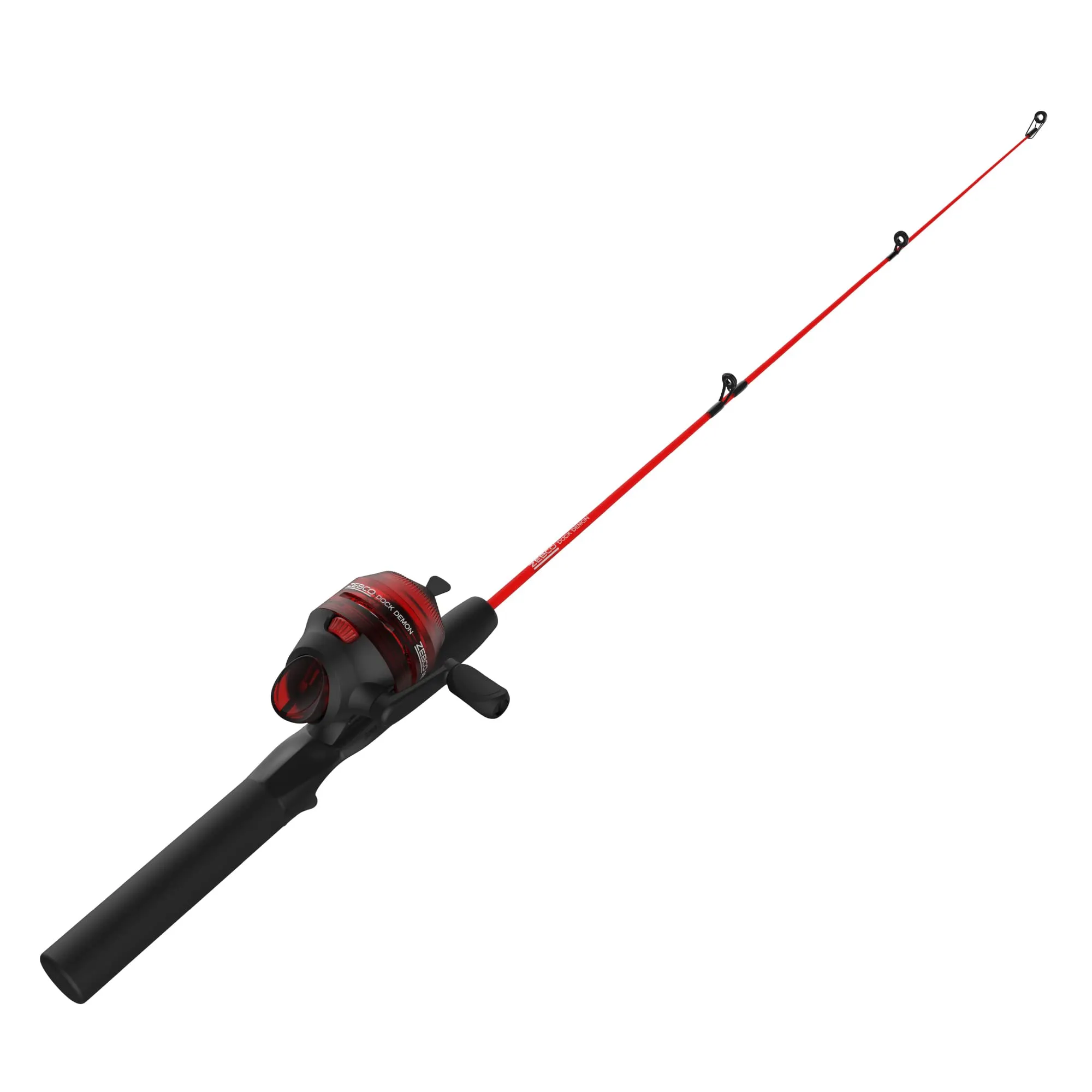 Zebco Dock Demon Fishing Rod and Reel Combo, 30-Inch Durable Fiberglass, QuickSet Anti-Reverse