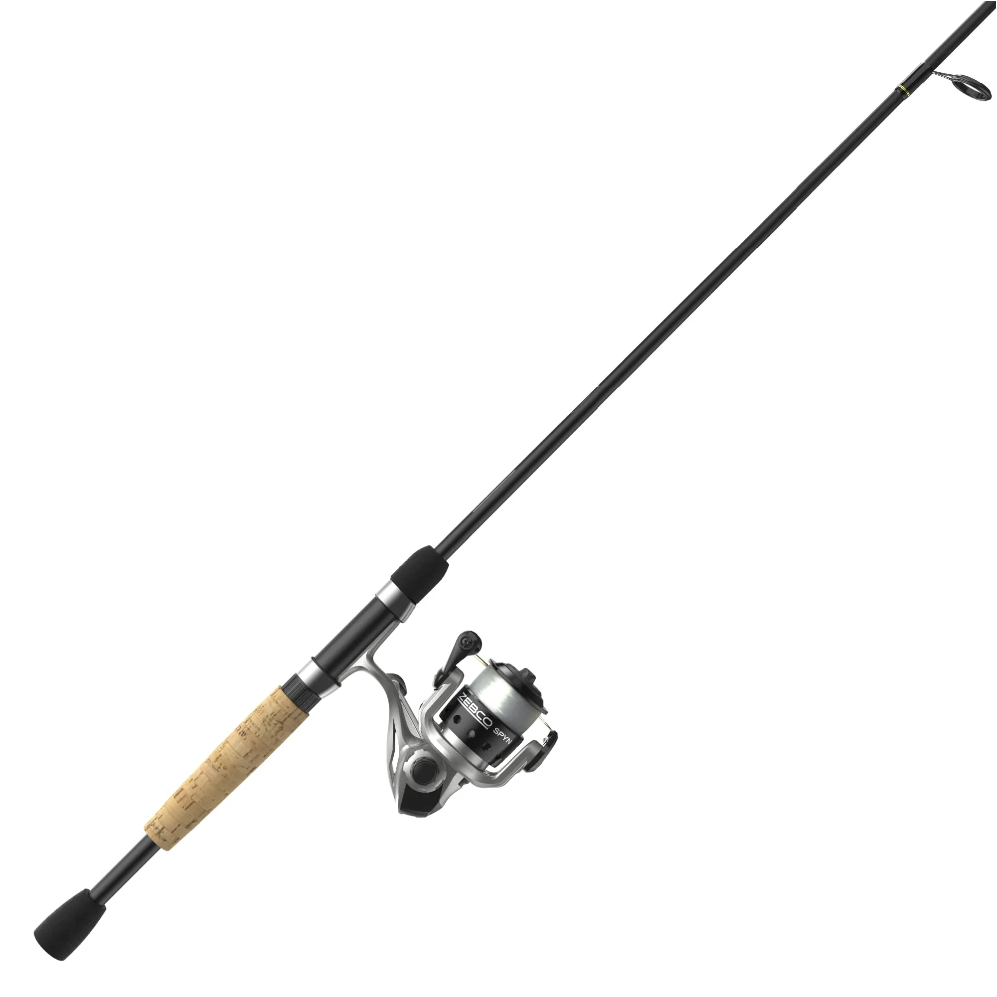 Zebco Spyn Spinning Reel Combo, 6'6' Durable Fiberglass Rod & Instant Anti-Reverse Fishing Reel