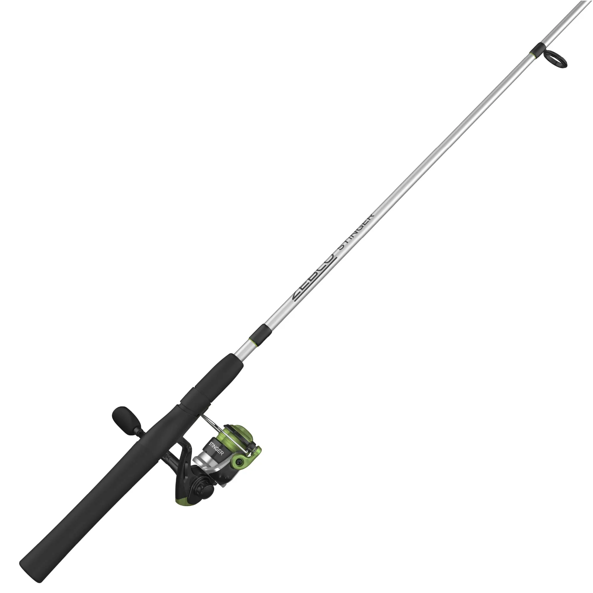 Zebco Stinger Spinning Reel and 5'6' Fishing Rod Combo, Durable Fiberglass, Quickset Anti-Reverse